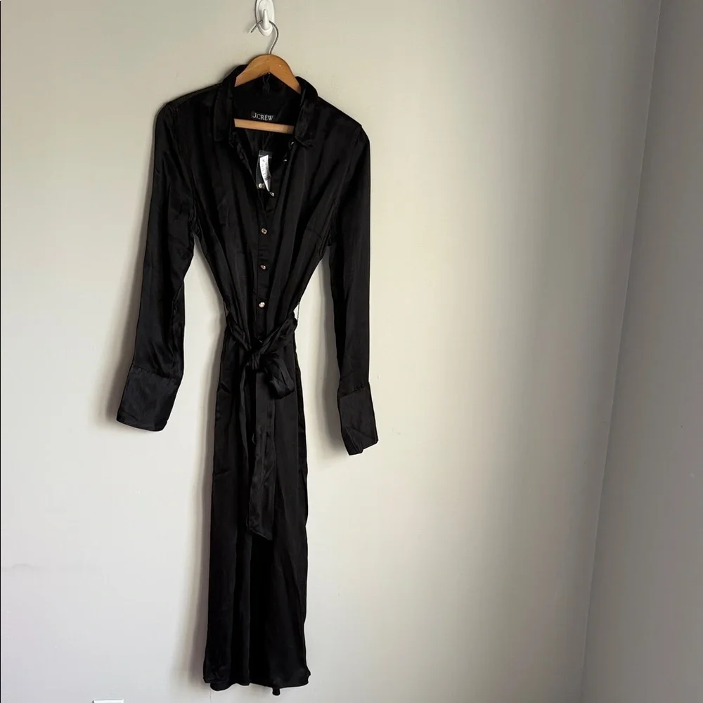 NEW J.Crew Drapey shirtdress in luster crepe 10